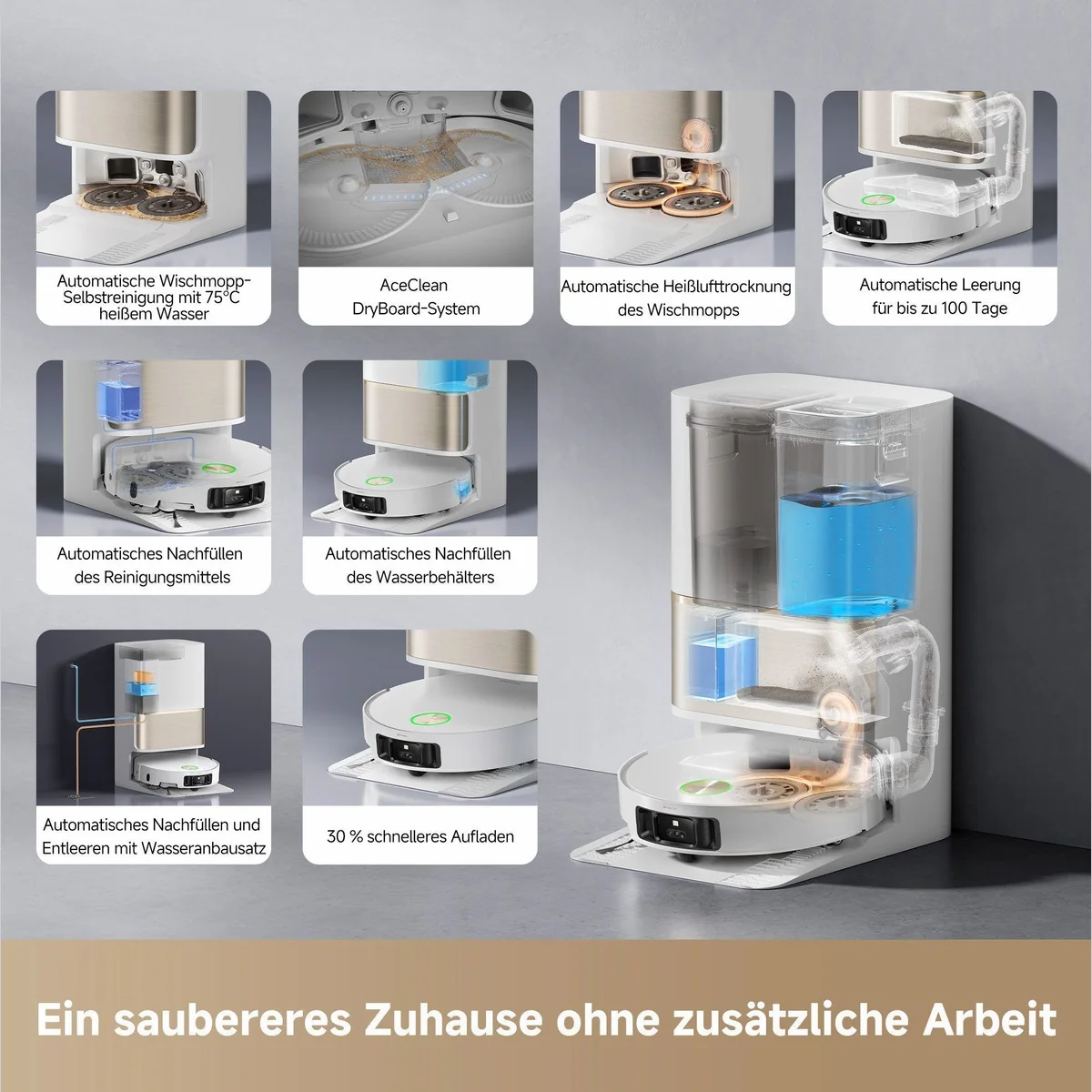 Dreame L50 Pro Ultra Saugroboter, 19.500 Pa Saugkraft, vollautomatische Basisstation 4
