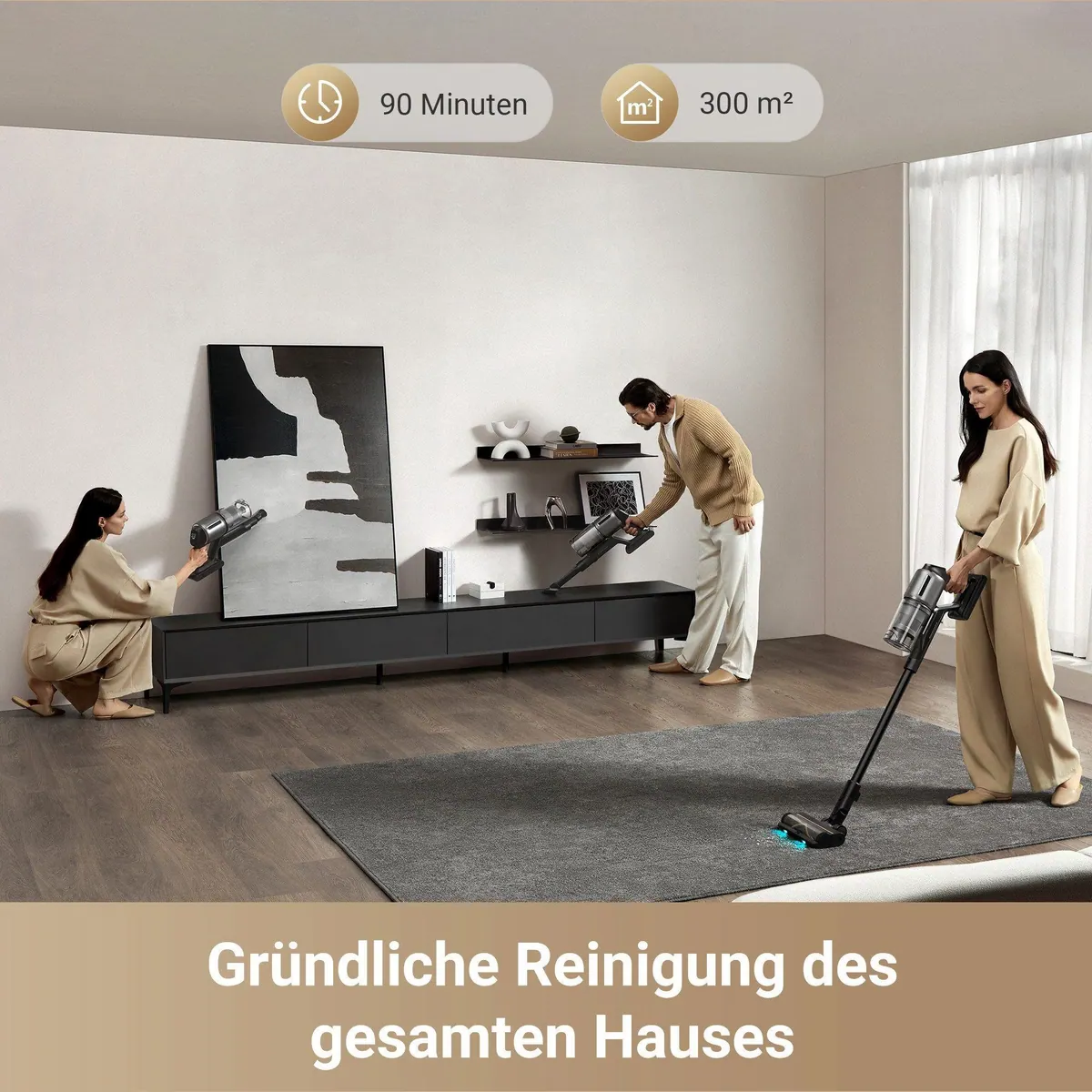 Dreame Z30 Akku-Hand- und Stielstaubsauger, 310 AW Saugleistung, 90 Minuten Laufzeit 5