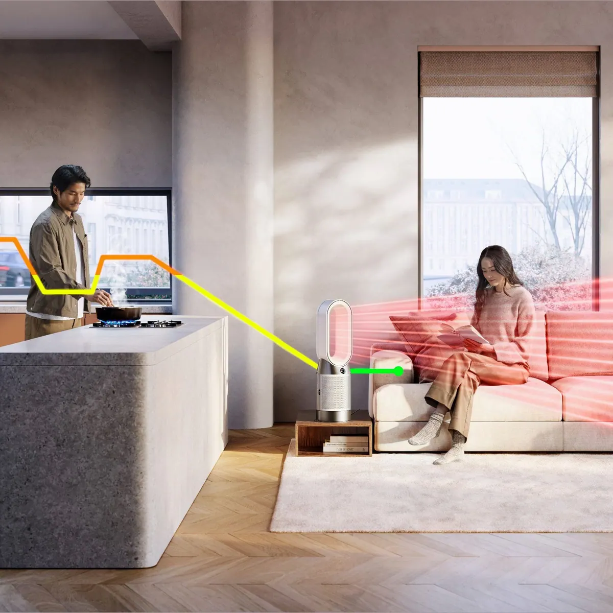 DYSON Purifier Hot+Cool HP1, Luftreiniger & Heizlüfter, app-gesteuert 3
