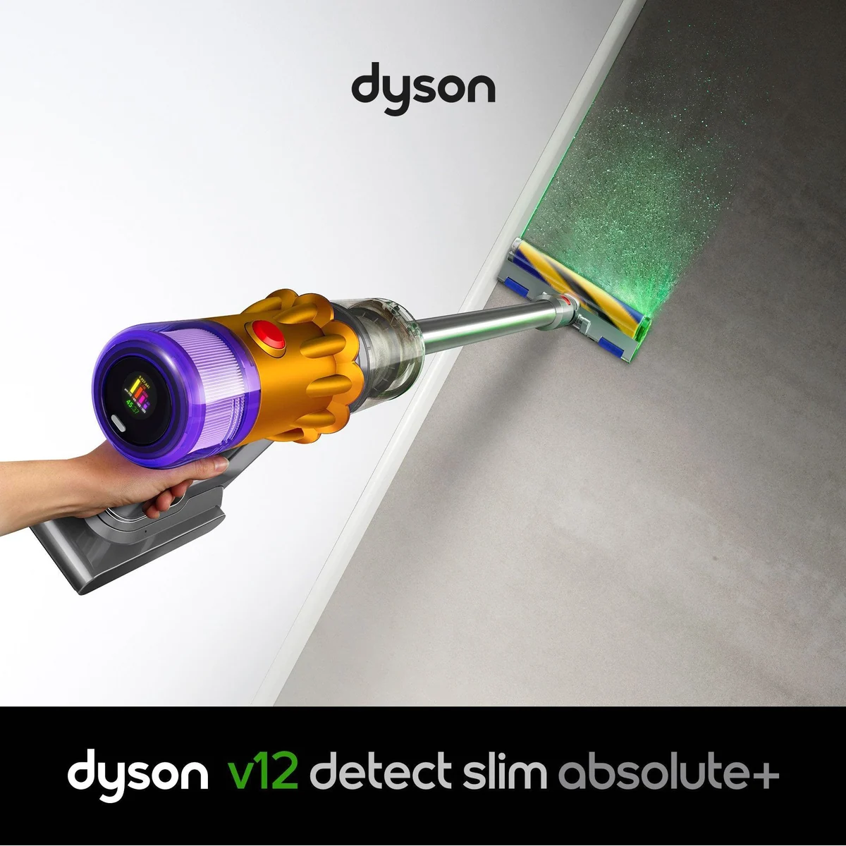 Dyson V12 Detect Slim Absolute, Laser-Staubsauger, Motorbar Elektrobürste, 545 W 2