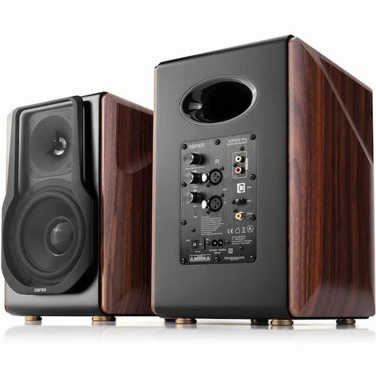 Edifier S3000Pro Aktivlautsprecher, Bluetooth, 256 W, Holz — kraftvoller Klang, vielseitige Anschlüsse, elegante Optik 3
