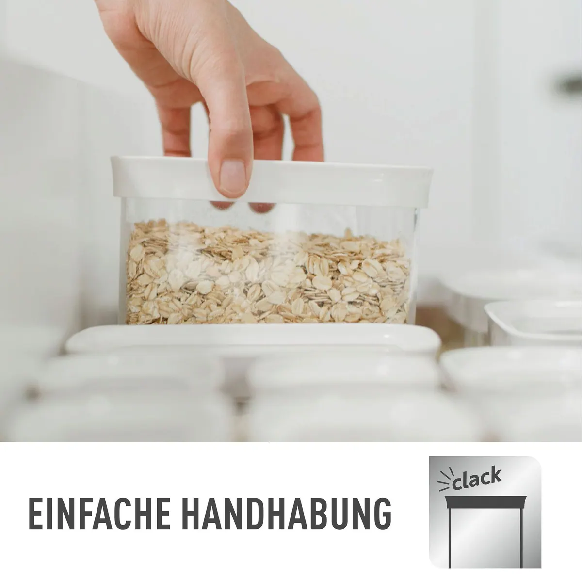 Emsa Optima Vorratsdose Set, 7-tlg., hygienisch, platzsparend, stapelbar 5