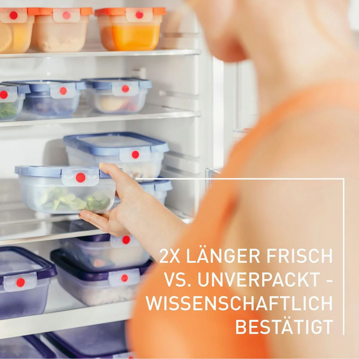 Emsa oneClick Frischhaltedosen Set, 3-teilig, 100% dicht, einfaches Öffnen & Schließen 5