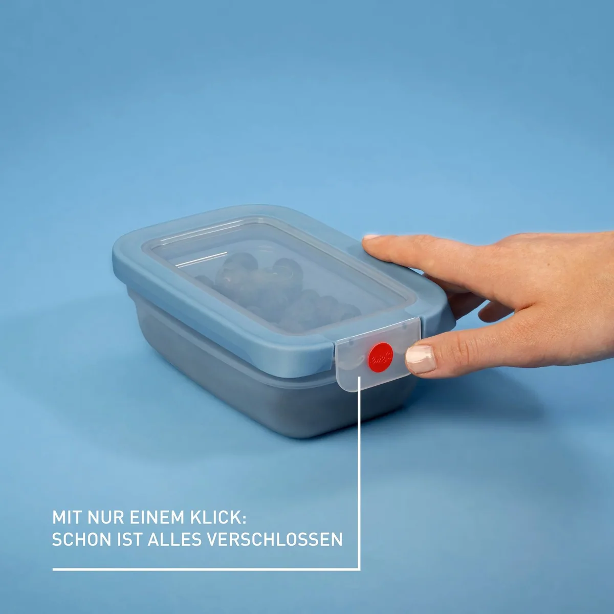 Emsa oneClick Frischhaltedosen Set, 3-tlg, 100% dicht, einfaches Öffnen und Schließen 2