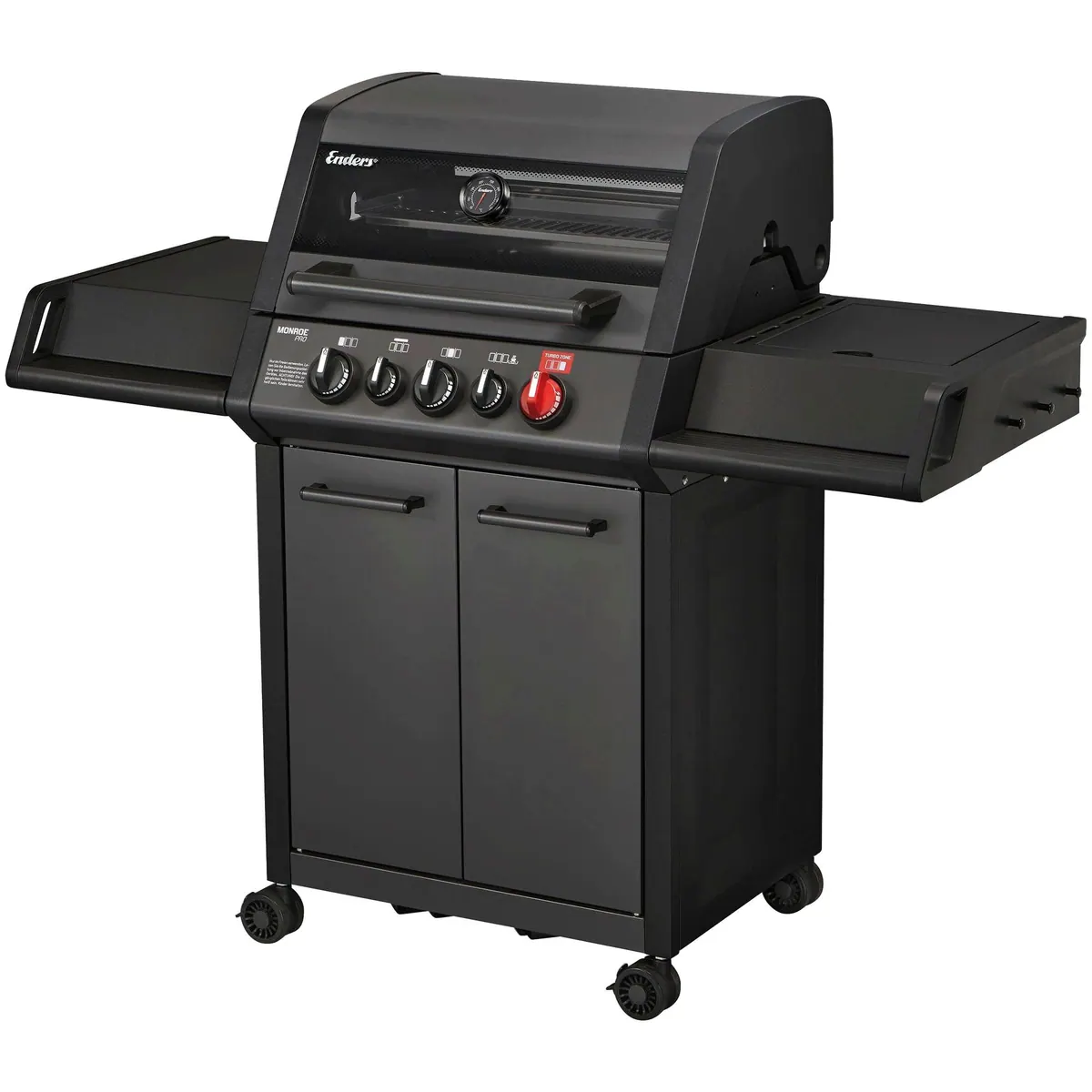 Enders Gasgrill Monroe Pro 3 SIK Turbo Shadow, vielseitig, langlebig, einfache Reinigung