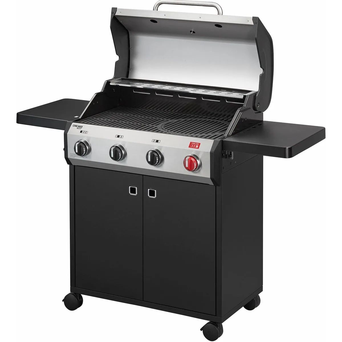 Enders Gasgrill Chicago Next 4 R Turbo, vielseitig, leistungsstark, einfach zu reinigen 4