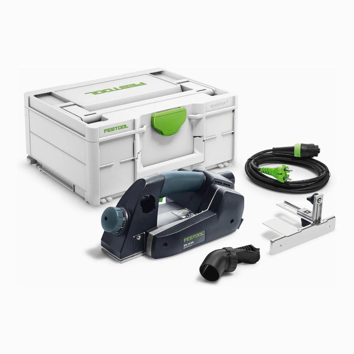 FESTOOL Einhandhobel EHL 65 EQ-Plus, leicht, leise, präzise — max. Spanabnahme 4 mm