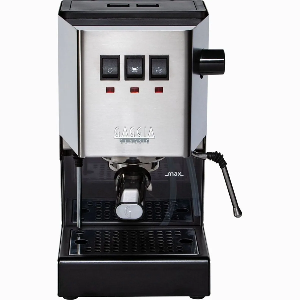 Gaggia Classic E24, Edelstahl-Siebträgermaschine, 15-Bar-Pumpe, manuelle Vorbrühfunktion