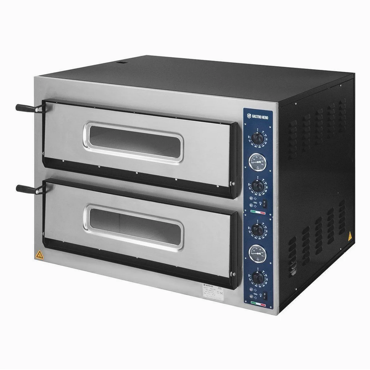 GastroHero Pizzaofen PROFI, 2 Backkammern, 500°C – für 8 Pizzen gleichzeitig 3