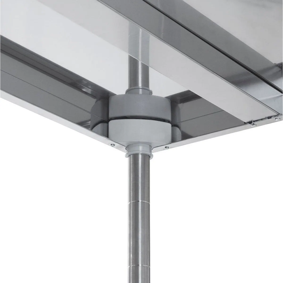GastroHero Edelstahl Regal, hohe Tragkraft, hygienische Oberfläche — 80x50x180 cm 3