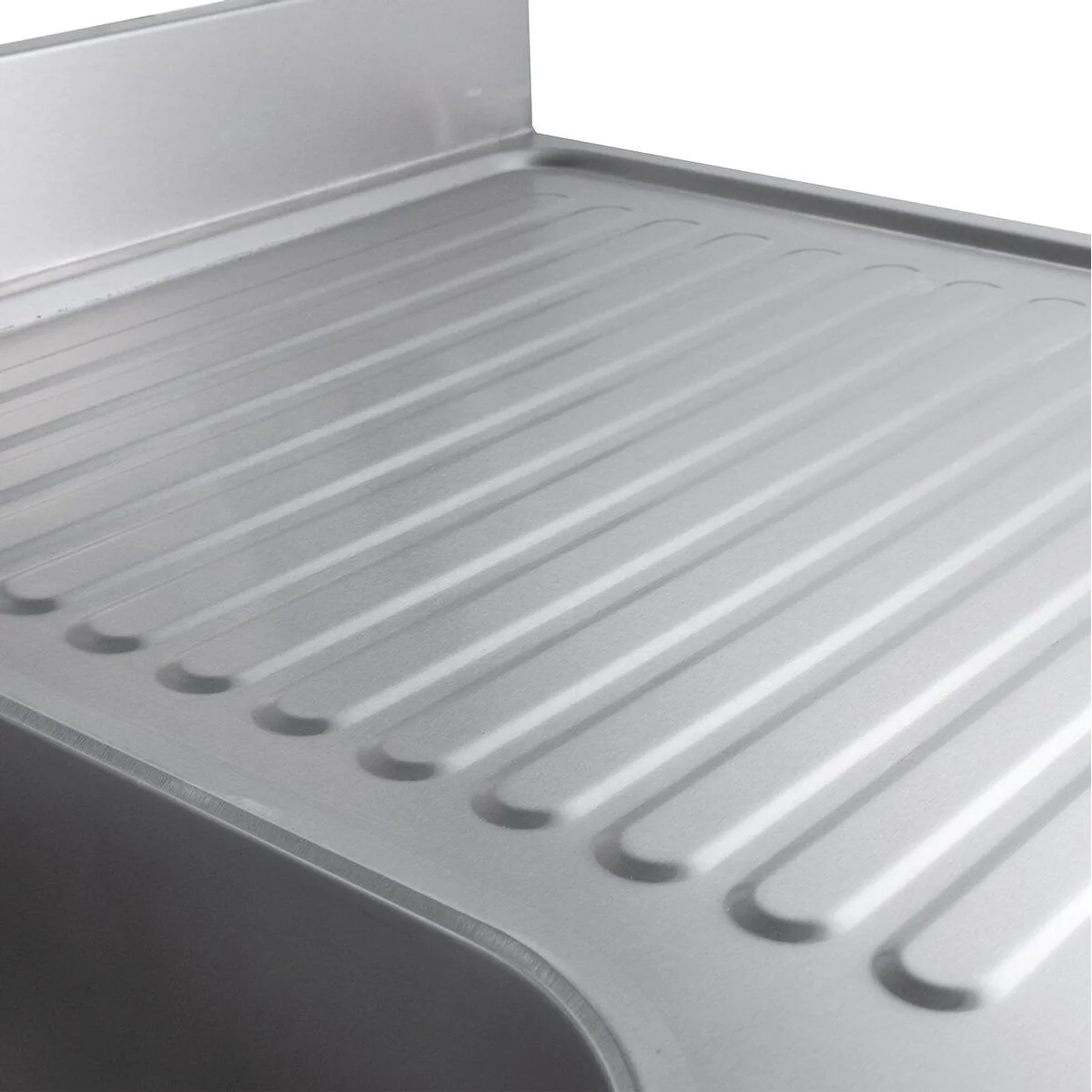 GastroHero Arbeitstisch Spültisch, Edelstahl AISI 430, 1 Becken, Höhenverstellbar 2