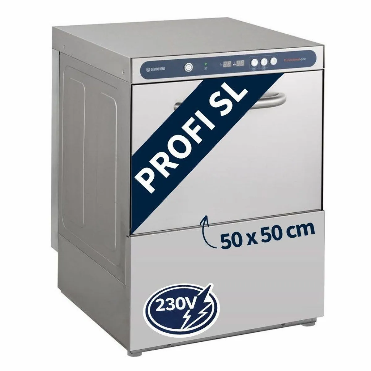 GastroHero PROFI Digital 50 SL Geschirrspülmaschine, hohe Waschleistung, digitale Steuerung, Edelstahl