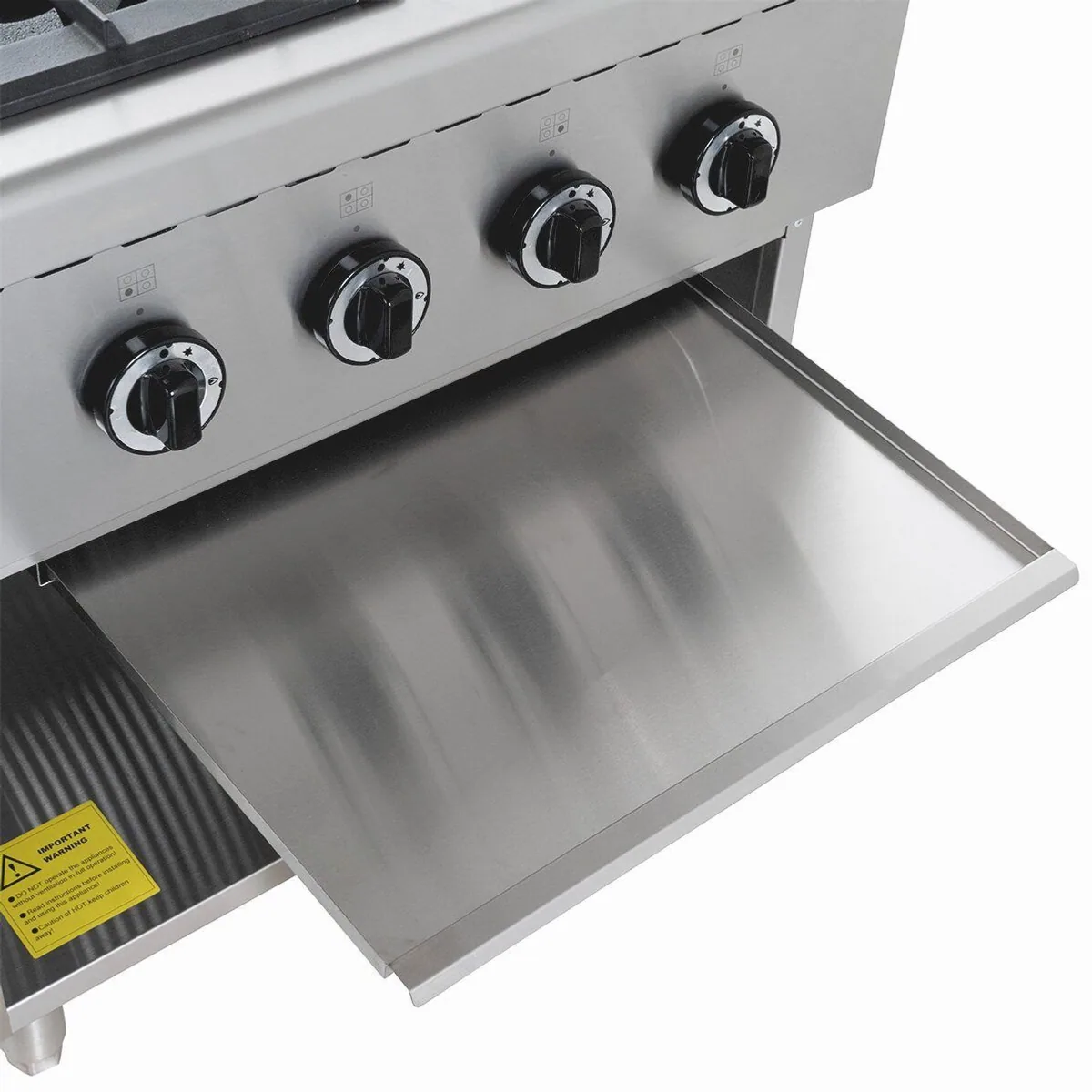 GastroHero Gasherd ECO, 4 Brenner, 28,8 kW, Edelstahl 4
