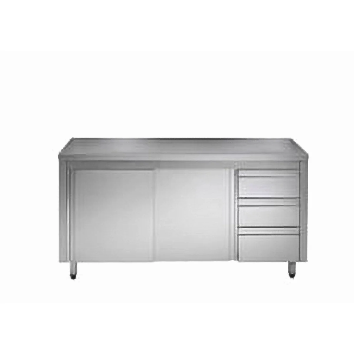 GastroHero Hochschrank Edelstahl Arbeitsschrank, großzügige Arbeitsfläche, verstellbare Höhe, hohe Tragkraft 3