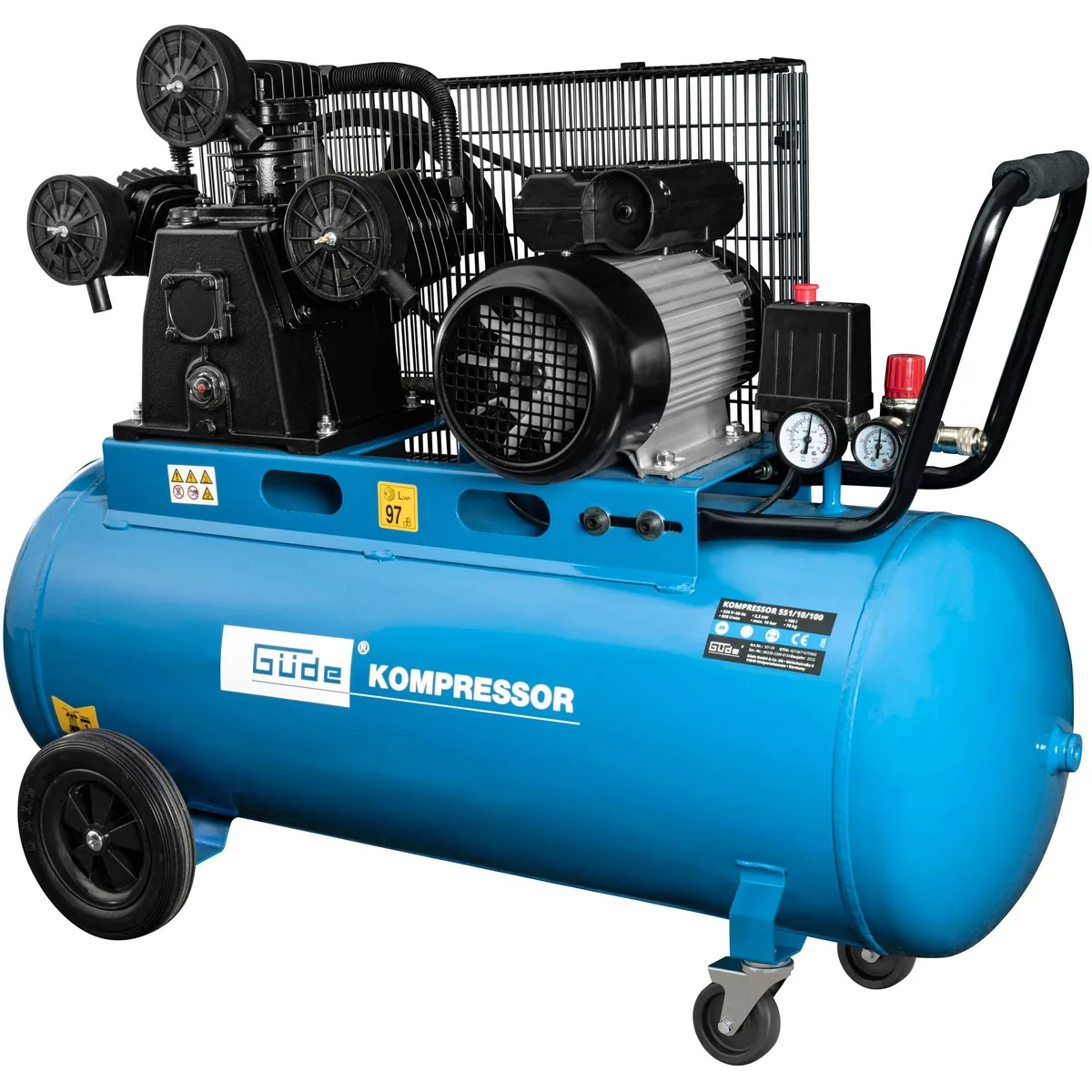 Güde Kompressor 551/10/100, 550 W, 10 bar max., 100 l Druckkessel