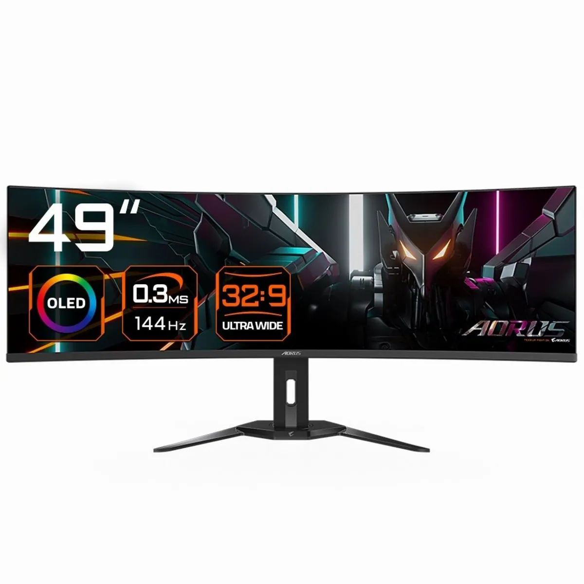 Gigabyte AORUS CO49DQ Curved-Gaming-OLED-Monitor, 49 Zoll, 32:9 Format, 144 Hz