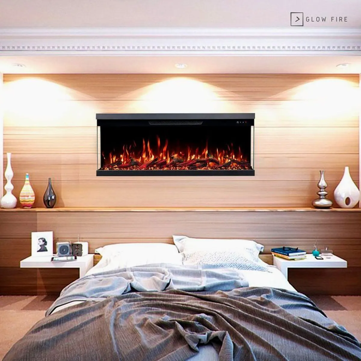 GLOW FIRE Elektrokamin Insert, 3D Feuer, Heizleistung 900-1800 W, APP Steuerung 2