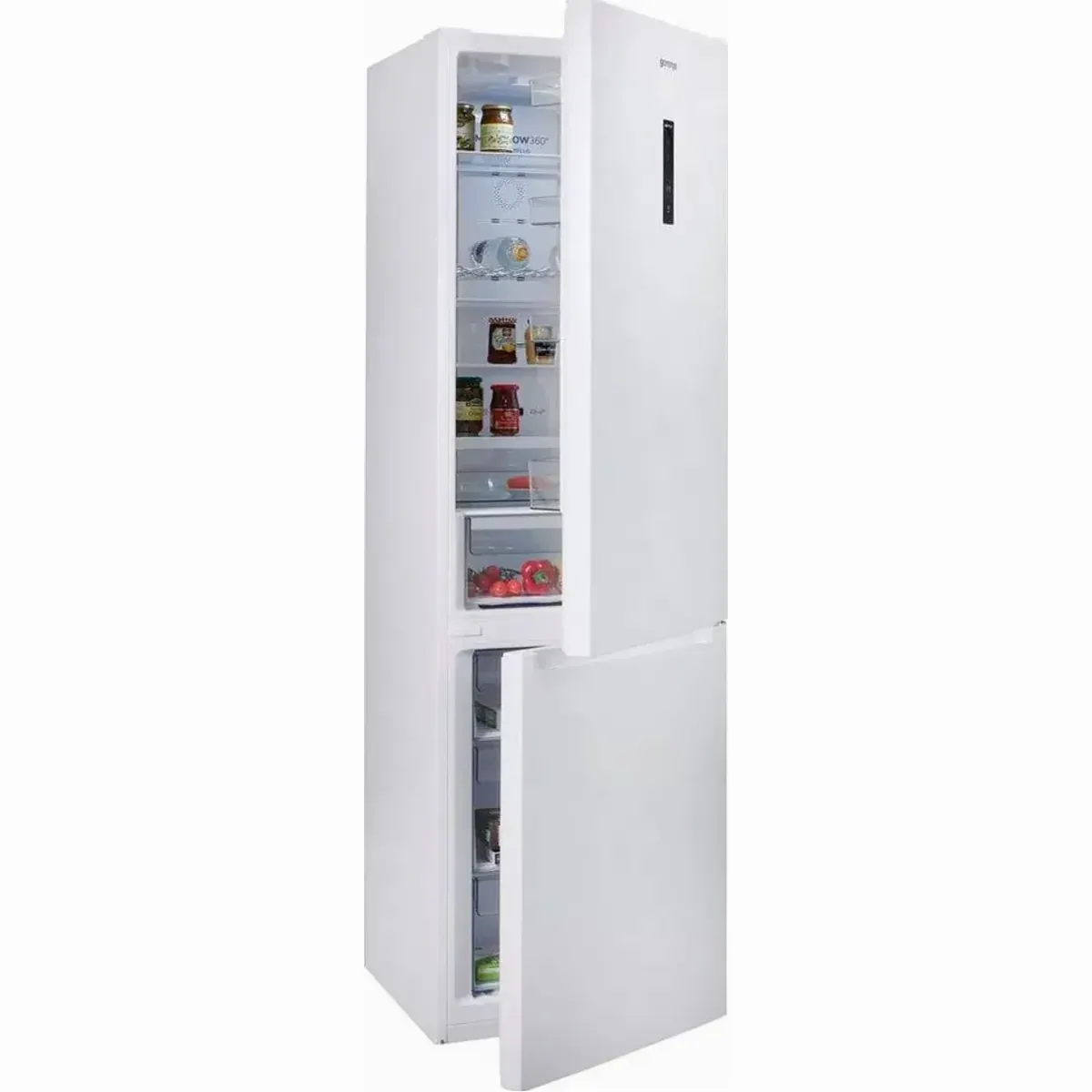 GORENJE NRK620B61W4OT Kühl-/Gefrierkombination, NoFrostPlus, 35 dB, flexible Ablageflächen