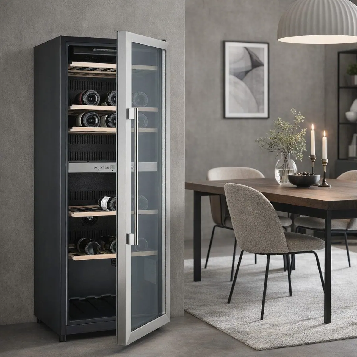 Hanseatic Weinkühlschrank HWC77FCIA, für 77 Flaschen, energieeffizient, elegante Optik 4