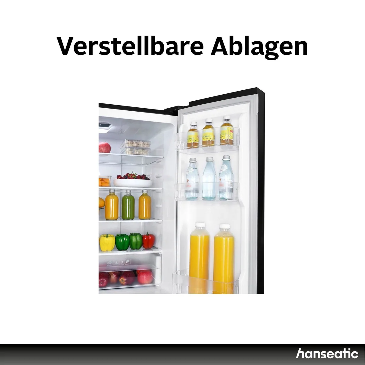 Hanseatic Multi Door HCDB18080DWDBI, großer Stauraum, energieeffizient, inkl. Wasserspender 4