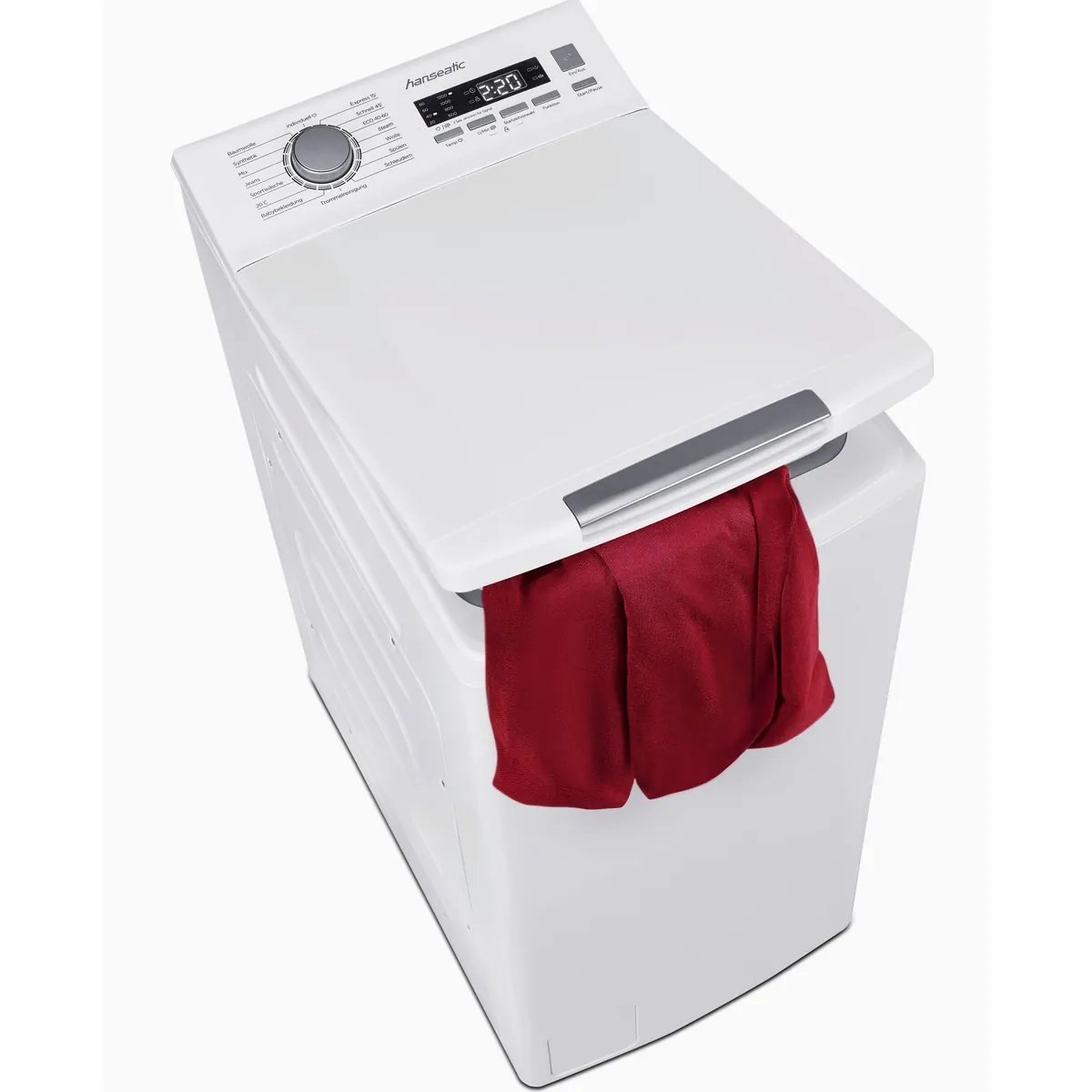 Hanseatic Toplader-Waschmaschine HTW7512A, 7,5 kg Fassungsvermögen, Energieeffizienzklasse A