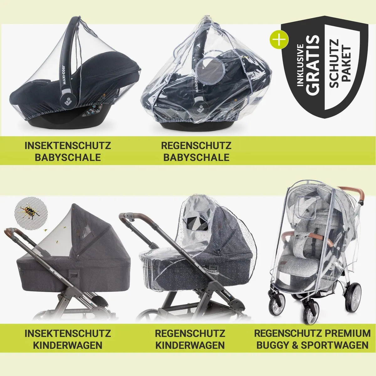 Hauck Move N Care Trio Set, 3in1 Kinderwagen mit Babywanne, Babyschale und Zubehör 2