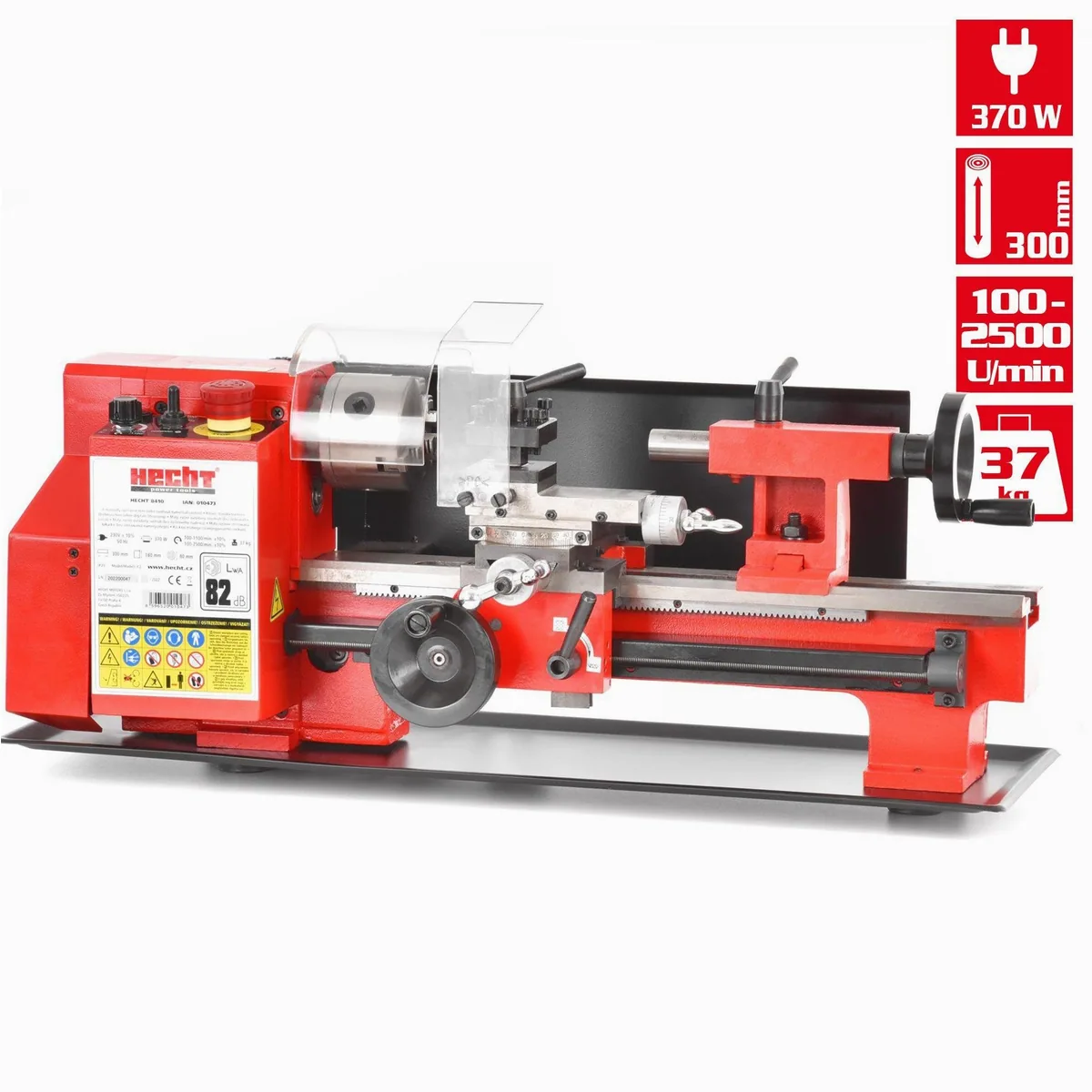 Hecht 8410 Mini-Drehbank, präzise Verarbeitung, kompakte Bauweise, leistungsstarker Motor 2