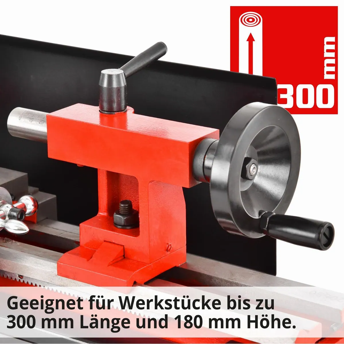 Hecht 8410 Mini-Drehbank, präzise Verarbeitung, kompakte Bauweise, leistungsstarker Motor 5
