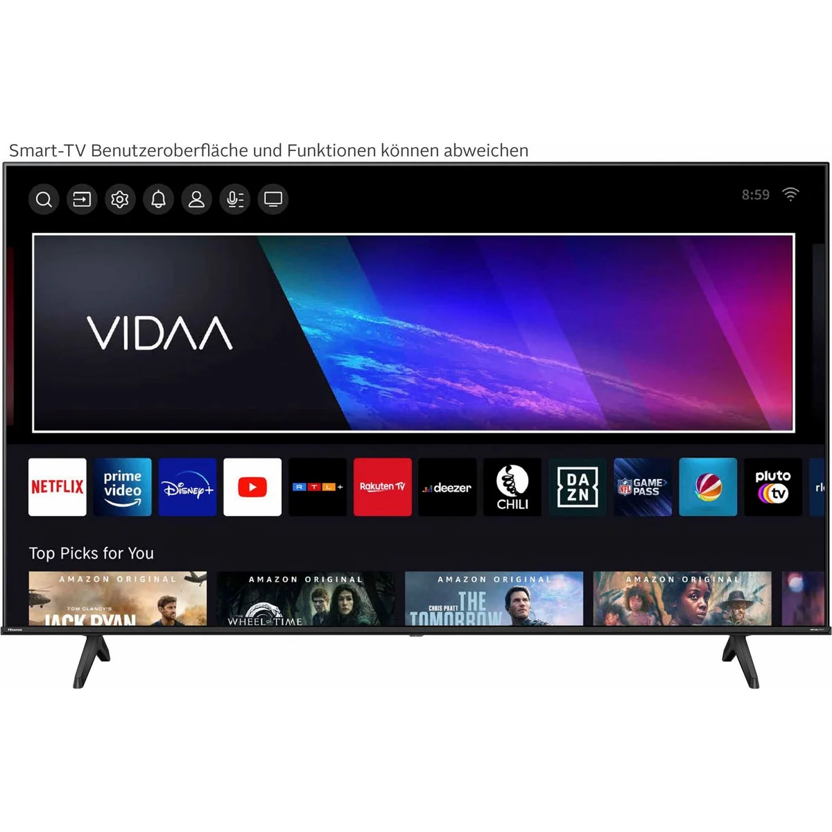 Hisense 65E6NT LED-Fernseher, 4K UHD, Dolby Vision, VIDAA-Betriebssystem 2