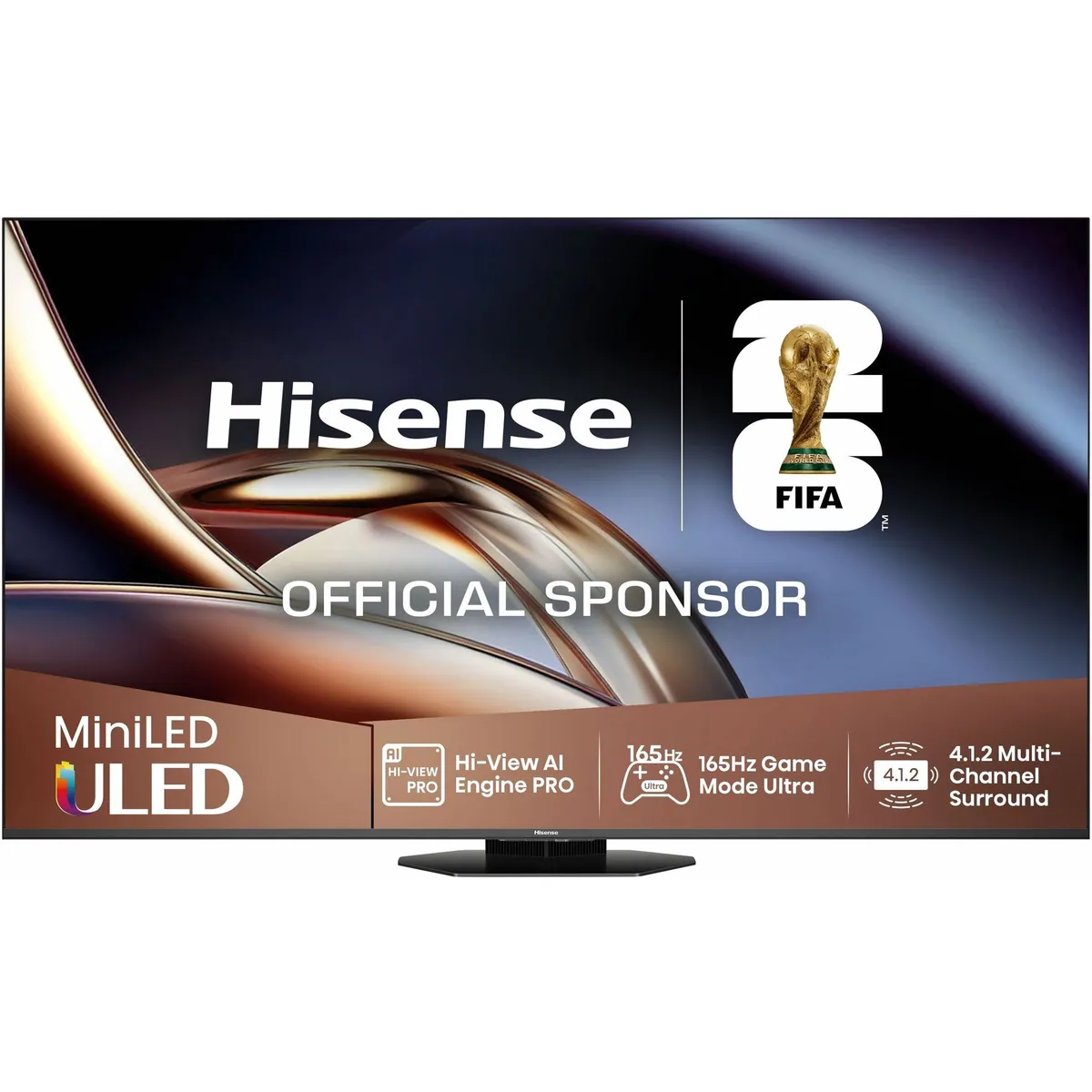 Hisense U8Q Mini LED Fernseher, 4K UHD, 165Hz Bildwiederholrate, Dolby Atmos Sound