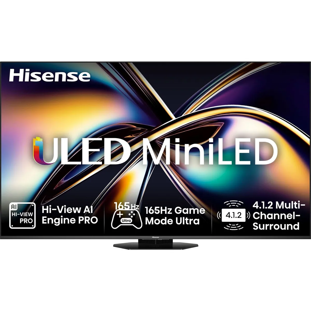 Hisense U8Q Mini LED Fernseher, 4K UHD, 165Hz Bildwiederholrate, Dolby Atmos Sound 2