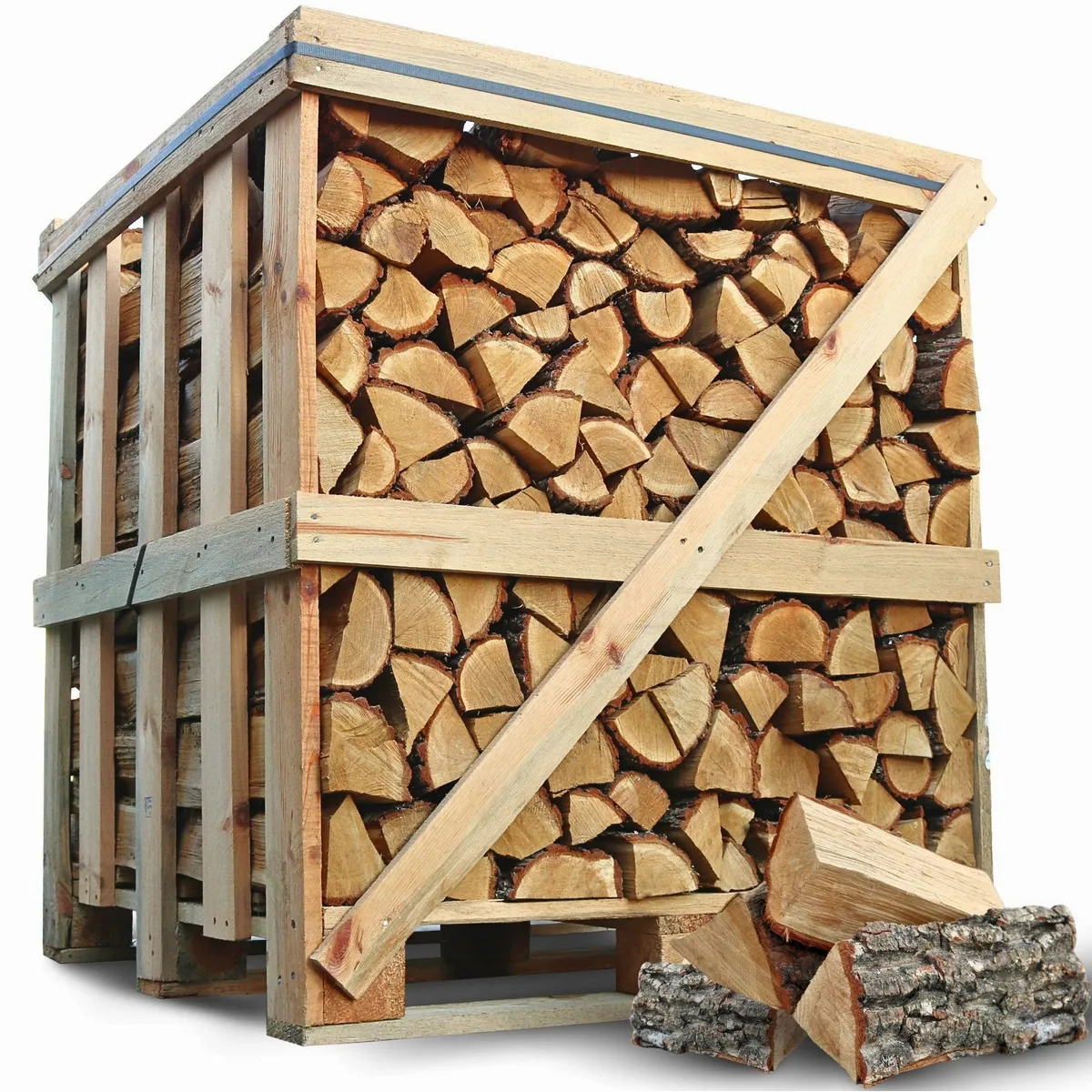 holz4home Kaminholz Eiche, kammergetrocknet, hoher Heizwert — 1 RM, 1,6 SRM