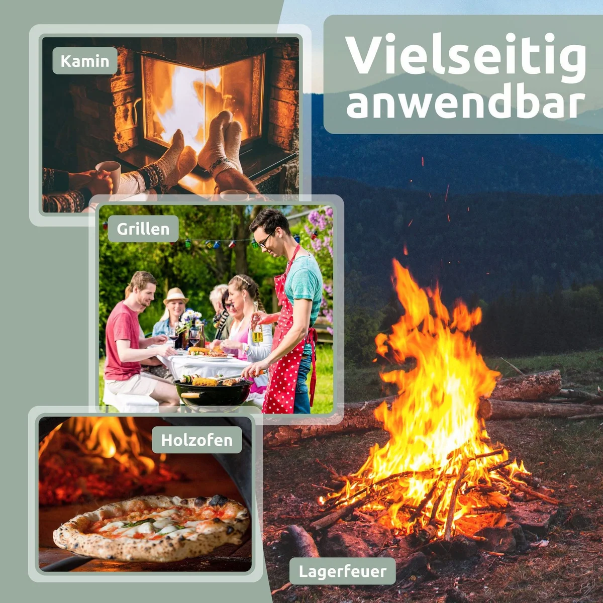 holz4home Kaminholz Eiche, kammergetrocknet, hoher Heizwert — 1 RM, 1,6 SRM 5