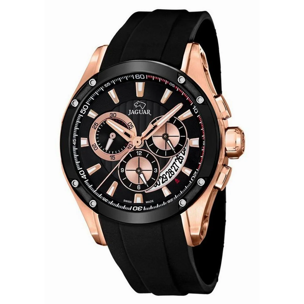 Jaguar Chronograph J691/1, 3-teiliges Set, Wechselband & Werkzeug, Swiss Made