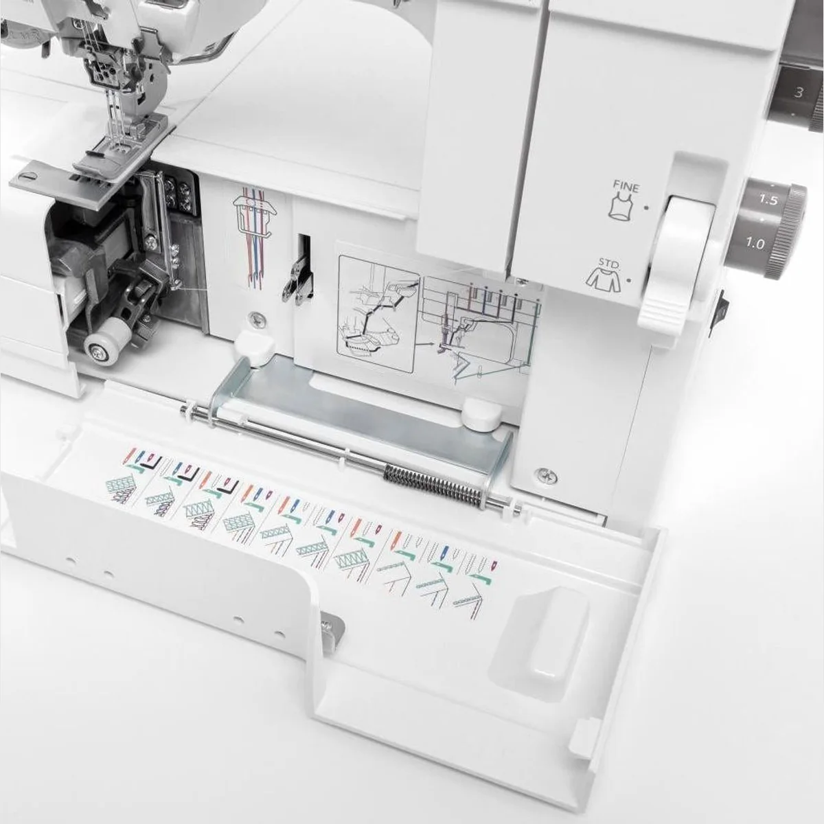 Janome CoverPro 3000P, 3-fach Coverstich, LED-Beleuchtung, großer Stoffdurchlass 2