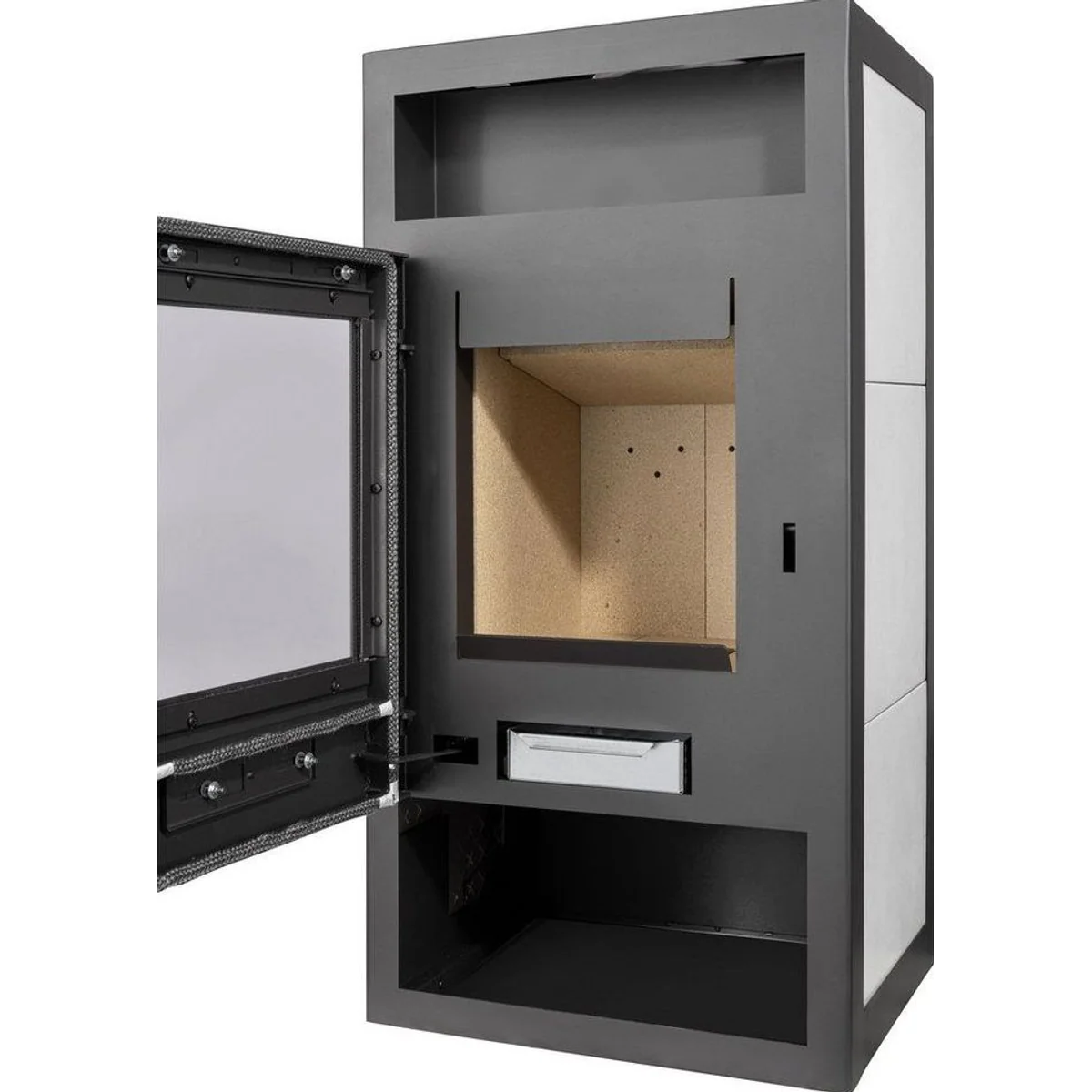 JUSTUS Kaminofen Texas, elegantes Design, 6 kW Leistung, Warmhaltefach 5