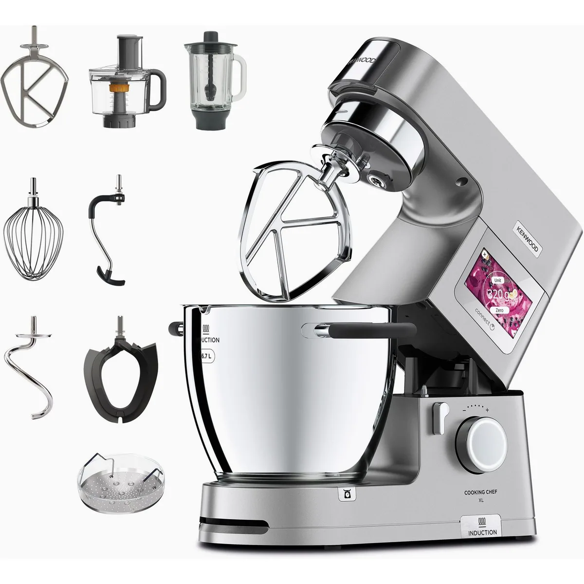 KENWOOD Cooking Chef XL KCL95.424SI, integrierte Waage, umfangreiches Zubehör