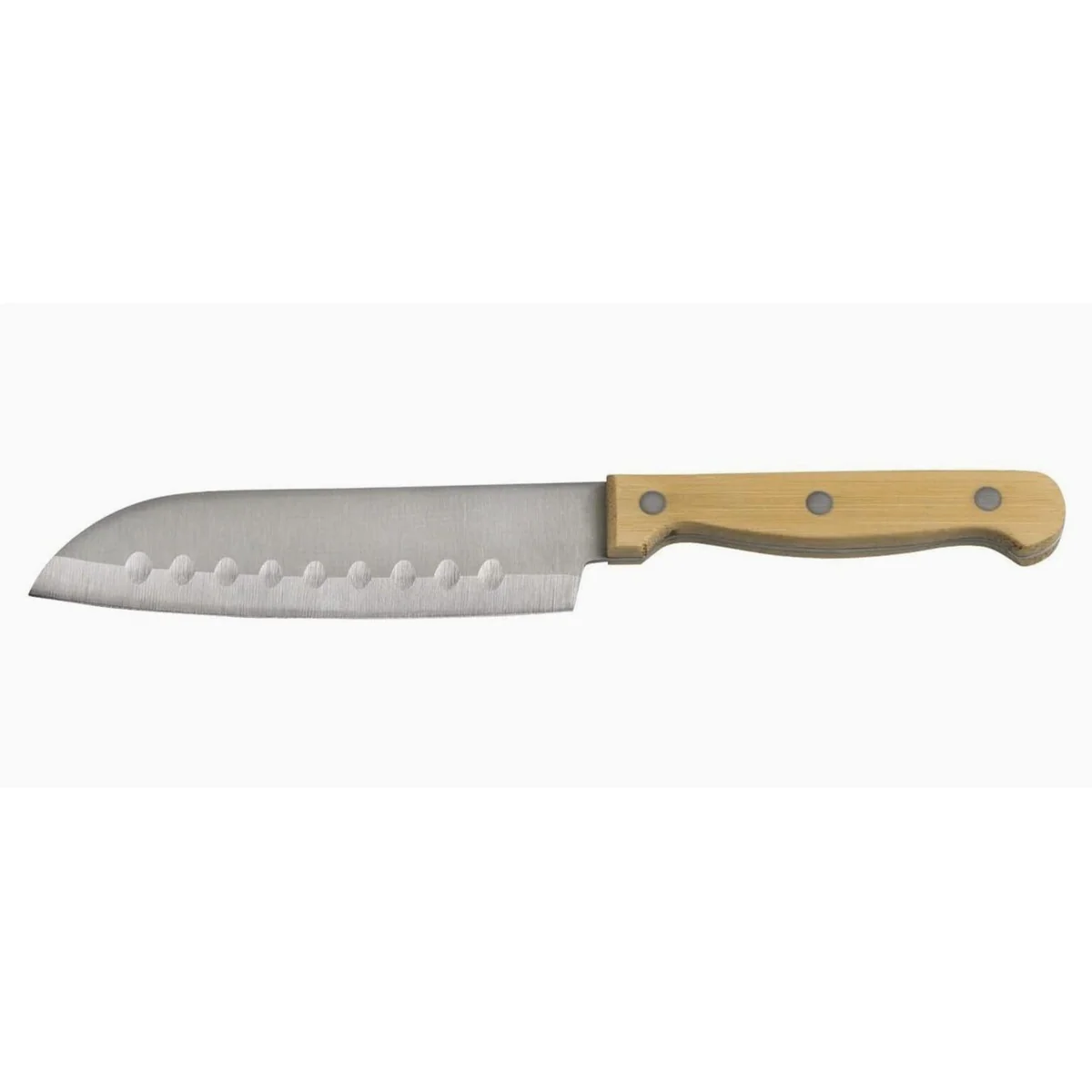 Kesper Santokumesser 23,5 cm, Edelstahlklinge, Griff aus Bambus — präzise Schneidleistung, ergonomisches Design, vielseitig einsetzbar
