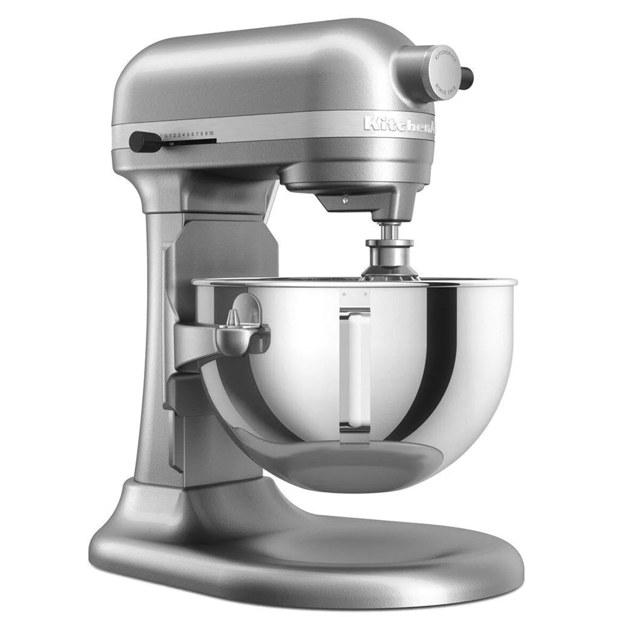KitchenAid 5KSM55SXXECU Küchenmaschine, 375 W, 5,2 l Schüssel, verbesserter Spritzschutz
