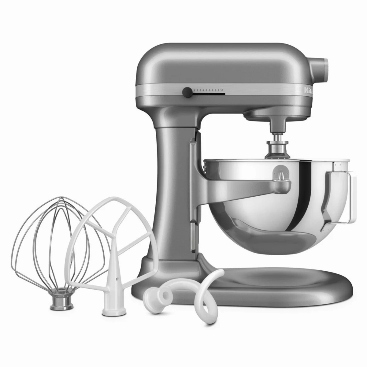 KitchenAid 5KSM55SXXECU Küchenmaschine, 375 W, 5,2 l Schüssel, verbesserter Spritzschutz 2