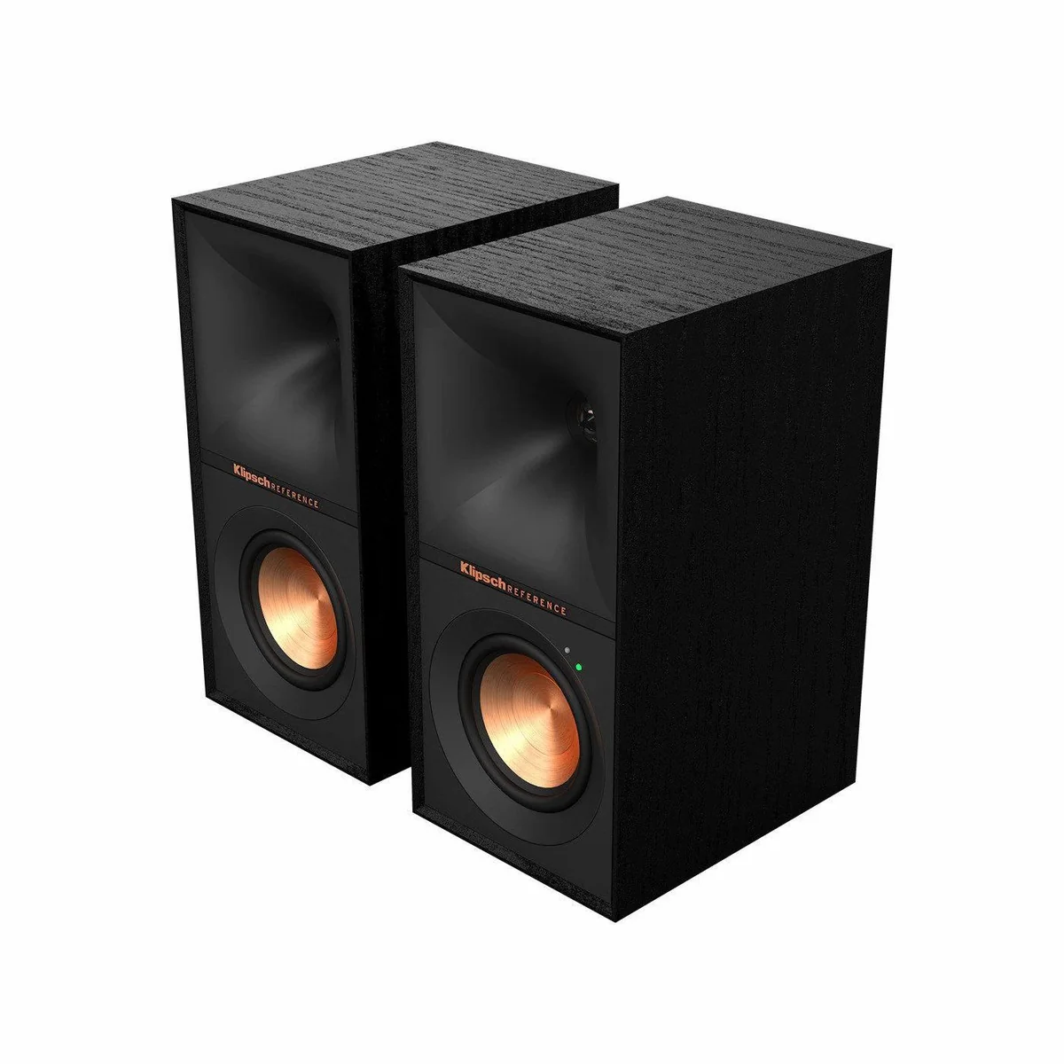 Klipsch R-40PM Aktiver Regallautsprecher, kraftvoller Klang, kompakte Bauweise, elegante Optik