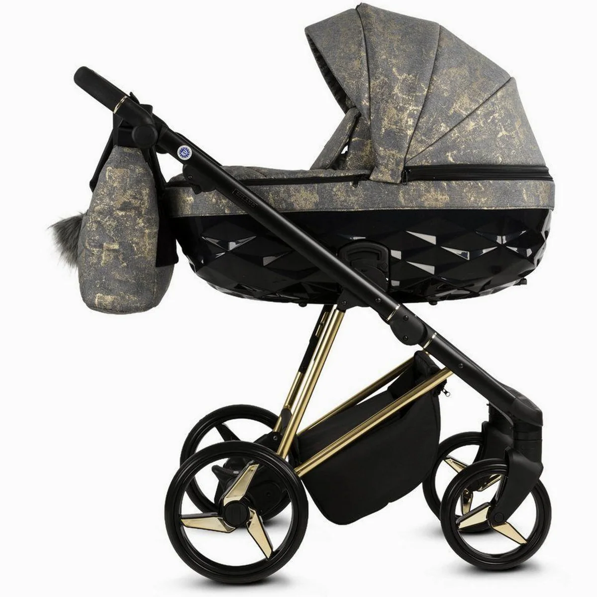 Knirpsenland Milano Kombi-Kinderwagen, 2-in-1 mit Zubehör, hohe Sicherheit durch One-Klick-System