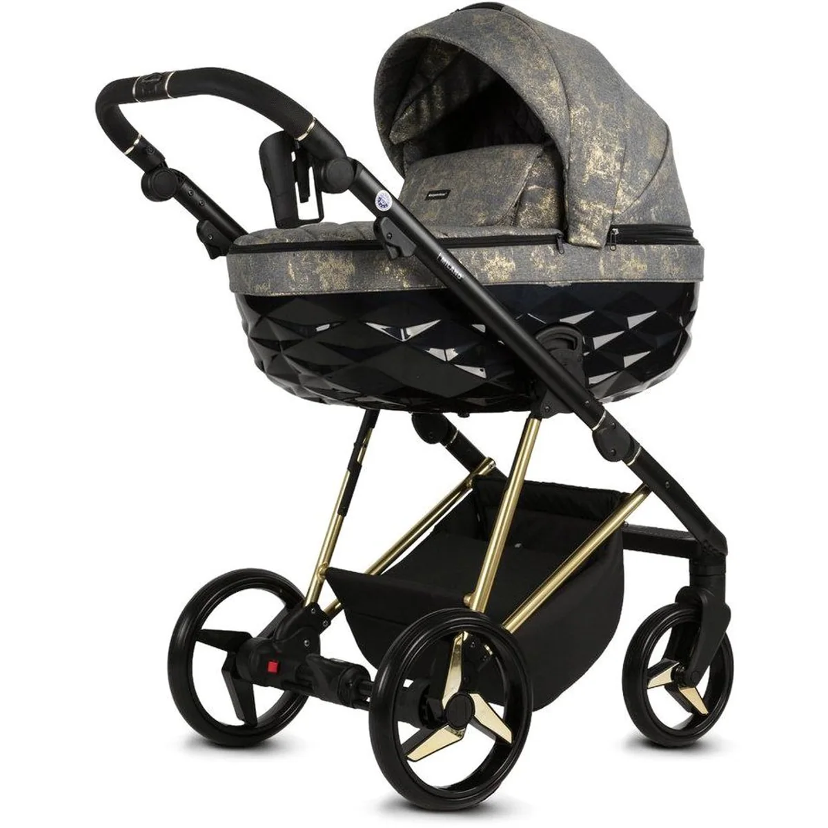 Knirpsenland Milano Kombi-Kinderwagen, 2-in-1 mit Zubehör, hohe Sicherheit durch One-Klick-System 3