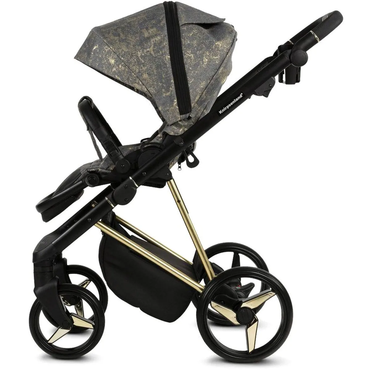 Knirpsenland Milano Kombi-Kinderwagen, 2-in-1 mit Zubehör, hohe Sicherheit durch One-Klick-System 4