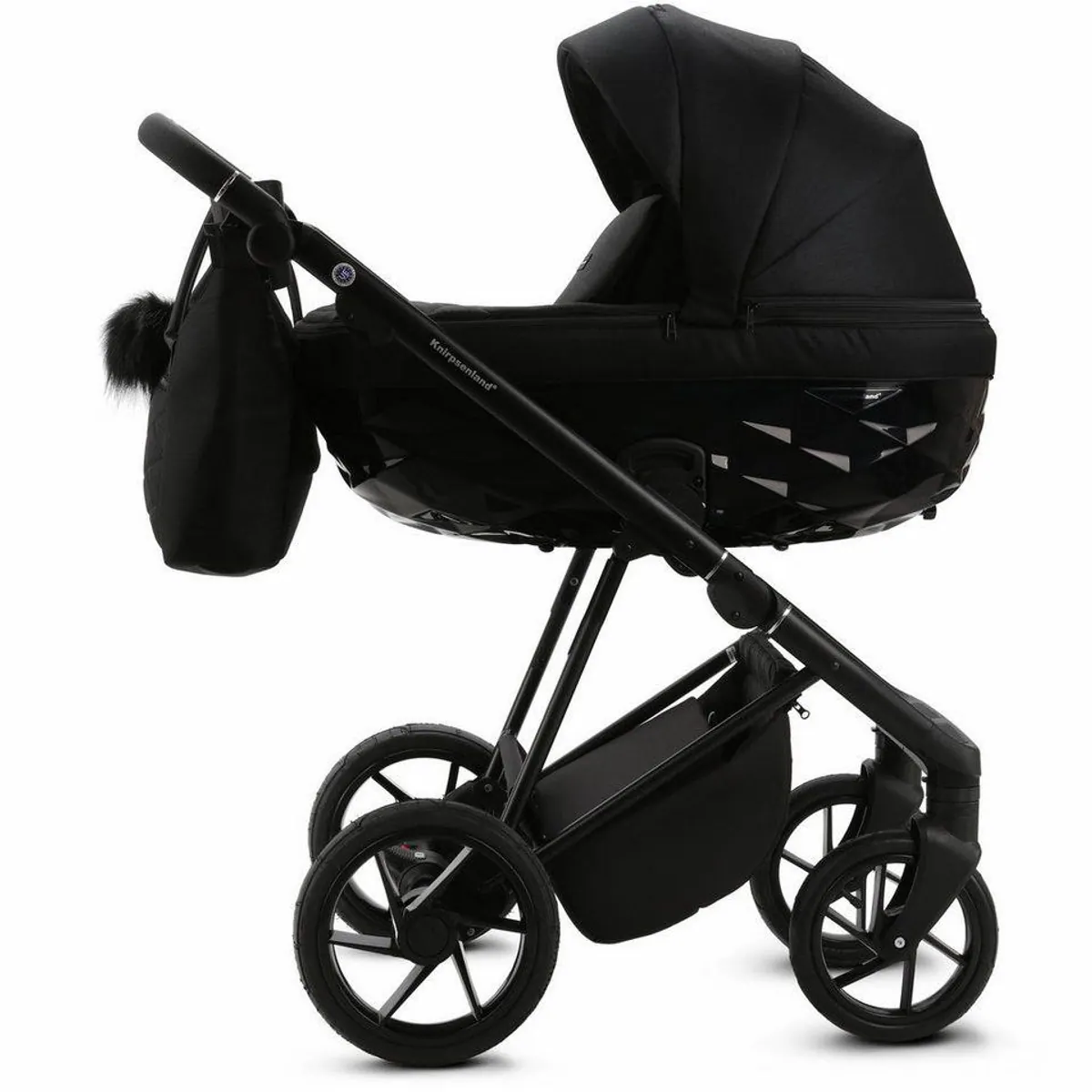 Knirpsenland Milano Kombi-Kinderwagen, 2in1 Babywanne & Sportsitz, sicher & komfortabel