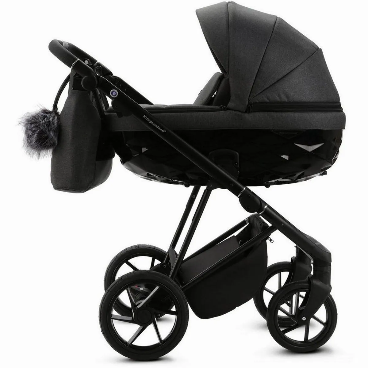 Knirpsenland Milano Kombi-Kinderwagen, 2-in-1, One-Klick-System, gefederte Luftkammer-Räder