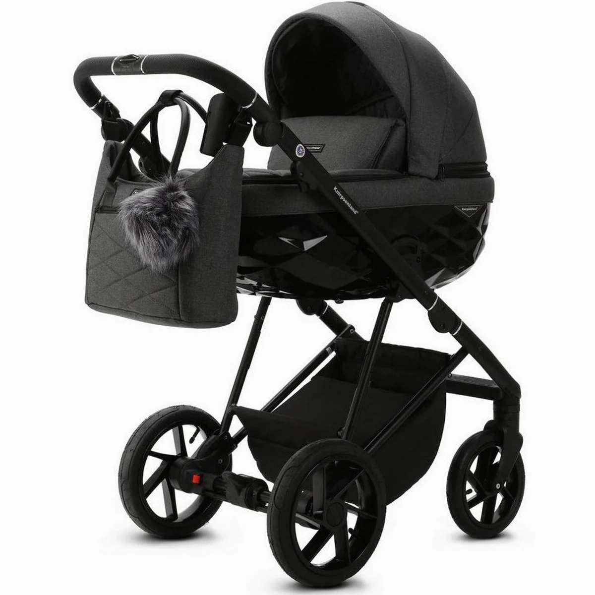 Knirpsenland Milano Kombi-Kinderwagen, 2-in-1, One-Klick-System, gefederte Luftkammer-Räder 2