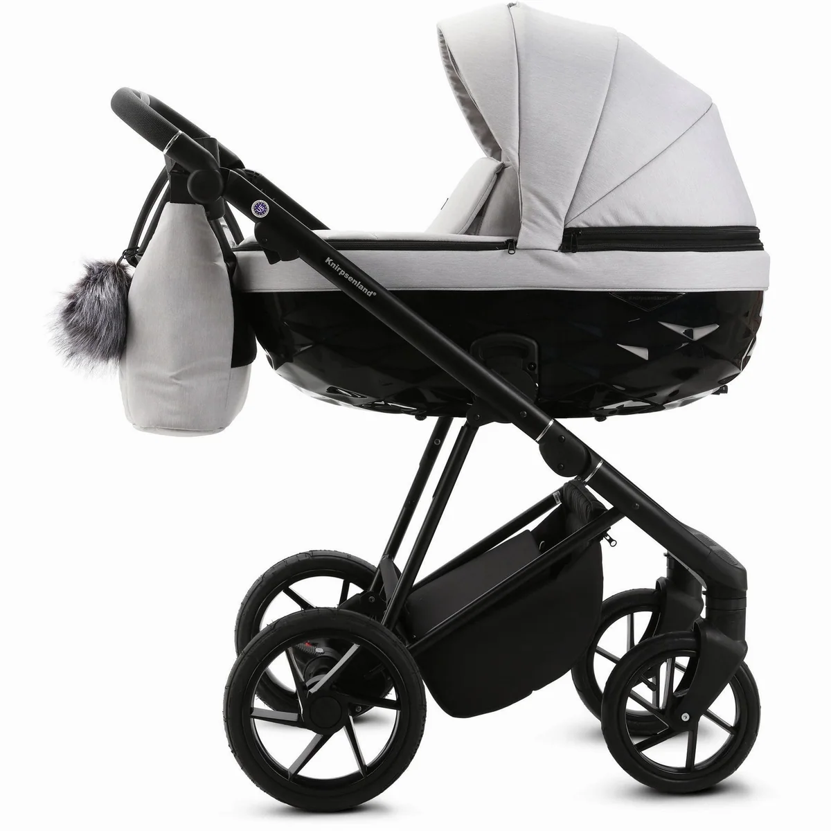 Knirpsenland Milano Kombi-Kinderwagen, 2in1 mit Sportsitz und Wickeltasche
