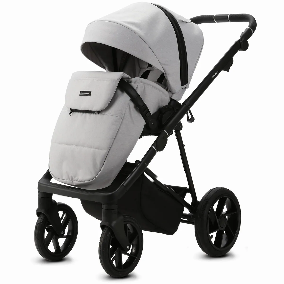 Knirpsenland Milano Kombi-Kinderwagen, 2in1 mit Sportsitz und Wickeltasche 4