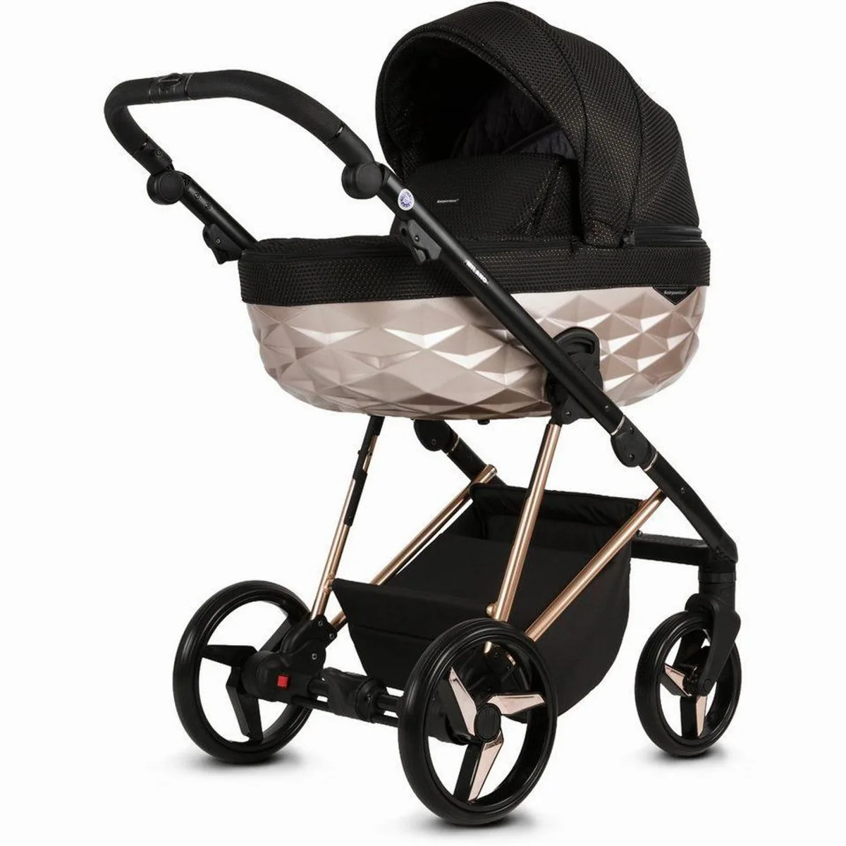 Knirpsenland Milano Kombi-Kinderwagen, 2in1 mit Wickeltasche, hohe Sicherheit und Komfort 3